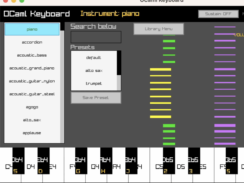 Functional Musical Keyboard